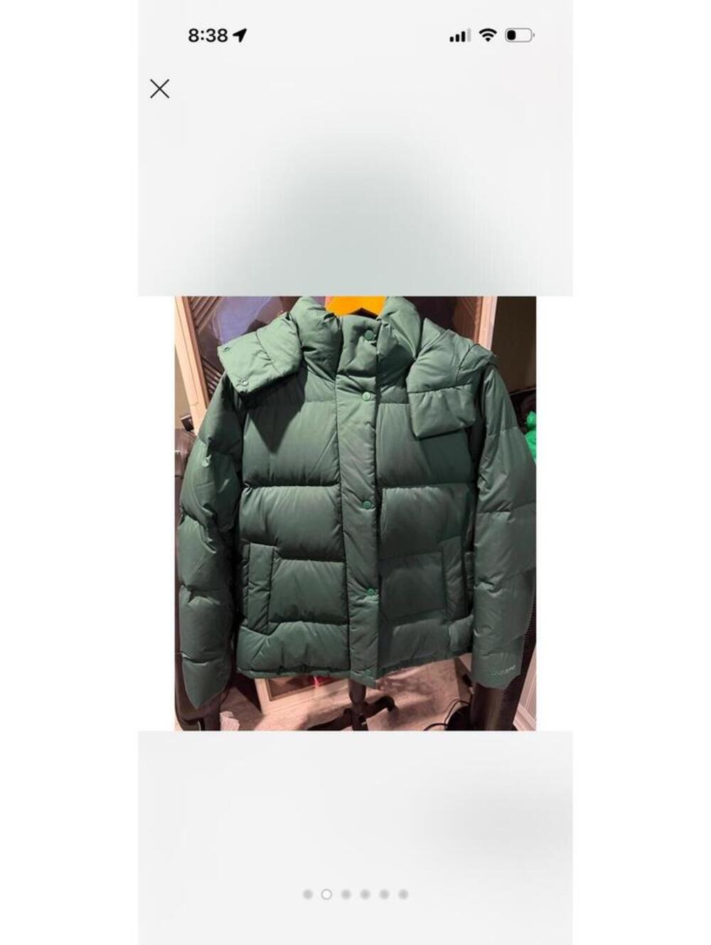 NWOT lululemon wunder puff short hooded parka Forest Everglade green size 12 - Picture 2 of 6